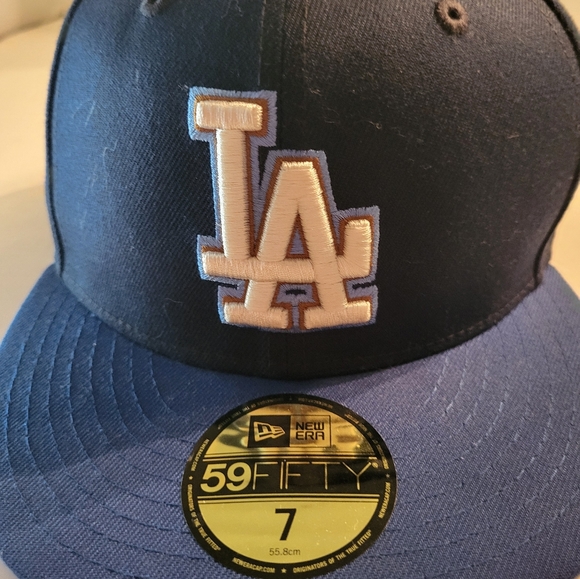 LA DODGERS COOPERSTOWN COLLECTION 50th Anniversary New Era 59 Fifty Fitted Cap - Picture 1 of 8